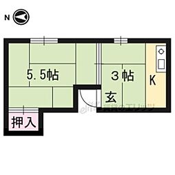 田中アパート 2Kの間取図画像
