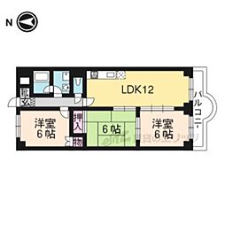 グレイスヴィラ阿部 9階3LDKの間取り