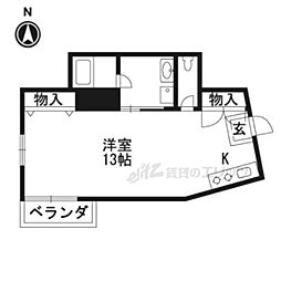 ＣＵＢＥ31 2階ワンルームの間取り