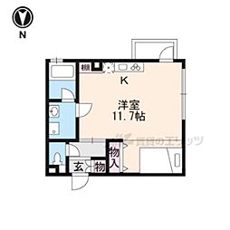 GRACEALLEYSAIIN 1LDKの間取図画像