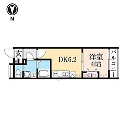 ARCA桂川 1DKの間取図画像