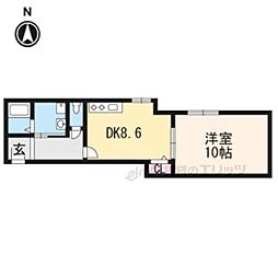 伽羅唯心庵 1LDKの間取図画像