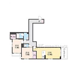 シャーメゾン嵐山華 2LDKの間取図画像