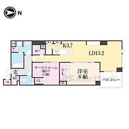 グランドメゾン京都御池通 1LDKの間取図画像