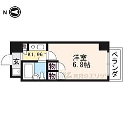 サンシティ御所西 1Kの間取図画像
