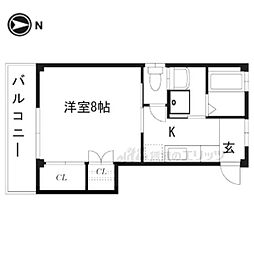 HEIMKUSAKI 1Kの間取図画像