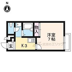 レオパレスJBOX4 1Kの間取図画像