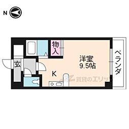 ラッジングハウス蘭3 ワンルームの間取図画像