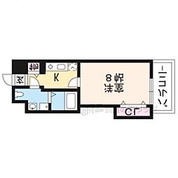 ラフィナット馬塚 1Kの間取図画像