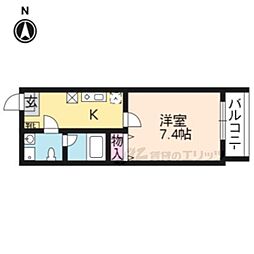 G-stage京都四条大宮 1Kの間取図画像