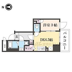 ファステート京都東寺フェイブ 1DKの間取図画像