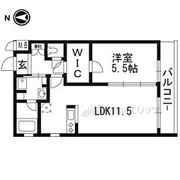 ベラジオ京都壬生イーストゲート 1LDKの間取図画像