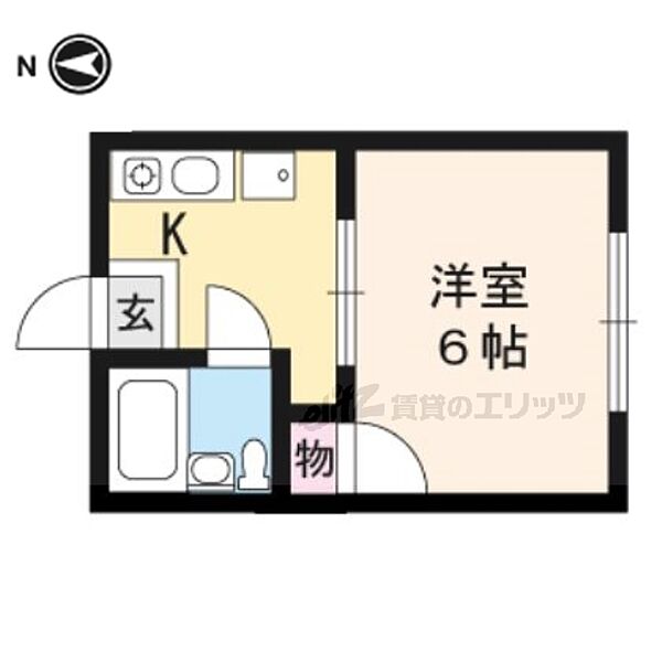 加納ハイツ H｜京都府京都市左京区下鴨宮崎町(賃貸アパート1K・2階・17.00㎡)の写真 その2