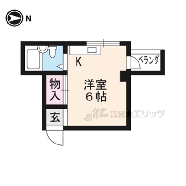 サンライズ宝ヶ池 205｜京都府京都市左京区岩倉中大鷺町(賃貸マンション1K・2階・17.00㎡)の写真 その2