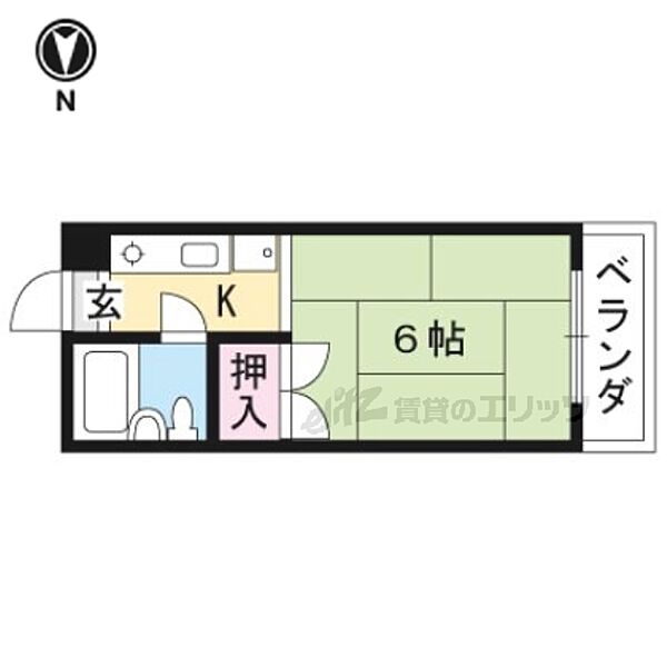 京都府京都市上京区上立売通新町西入西大路町(賃貸マンション1K・2階・17.83㎡)の写真 その2