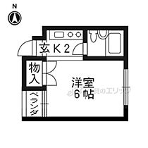 京都府京都市北区上賀茂蝉ヶ垣内町（賃貸マンション1K・2階・17.75㎡） その2