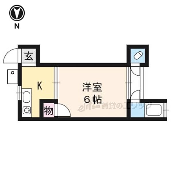 みやこハウス 5｜京都府京都市左京区北白川西町(賃貸アパート1K・2階・20.57㎡)の写真 その2