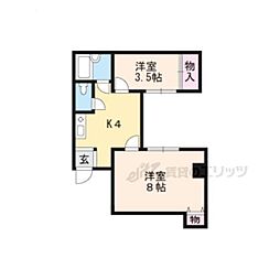 フジハイツ 2Kの間取図画像