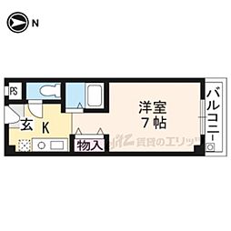 マンションシングル 1Kの間取図画像