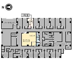 レヴィア北白川 ワンルームの間取図画像