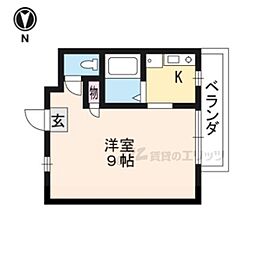 ナガオカームリー 1Kの間取図画像