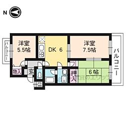 ガーデンハイツ玄琢 3DKの間取図画像