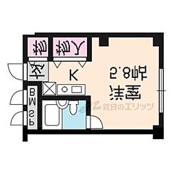 シャルマン小森 1Kの間取図画像