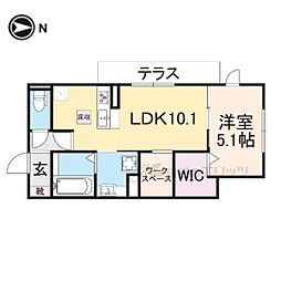 ASUKA4 1LDKの間取図画像