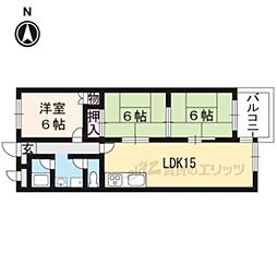 インペリアル京都 3LDKの間取図画像