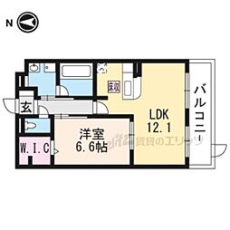 マナウイング 1LDKの間取図画像