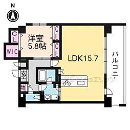 レガシー銀河 1LDKの間取図画像