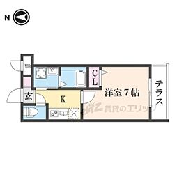 コーポラストミタ 1Kの間取図画像