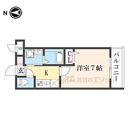 コーポラストミタ 1Kの間取図画像