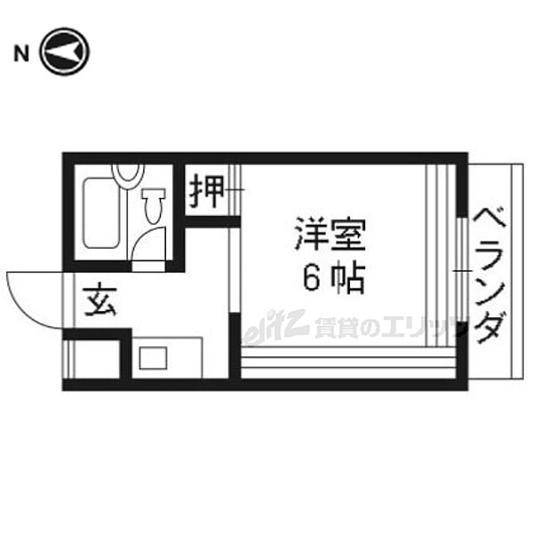 京都府京都市南区東九条南烏丸町(賃貸マンション1R・2階・17.00㎡)の写真 その2