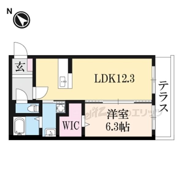 滋賀県近江八幡市上田町(賃貸マンション1LDK・1階・45.39㎡)の写真 その2