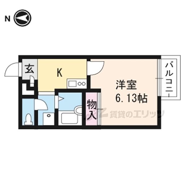 レオパレスボンマルシェ山科 208｜京都府京都市山科区厨子奥矢倉町(賃貸アパート1R・2階・20.28㎡)の写真 その2