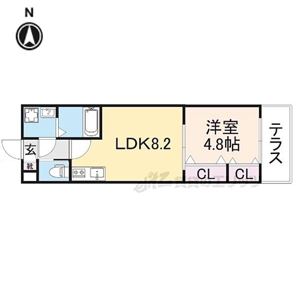 仮称）ジーメゾン向島シェル―ル 103｜京都府京都市伏見区向島庚申町(賃貸アパート1LDK・1階・31.53㎡)の写真 その2