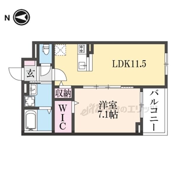 レジデンス　グレース 304｜京都府京都市伏見区向島吹田河原町(賃貸アパート1LDK・3階・43.56㎡)の写真 その2