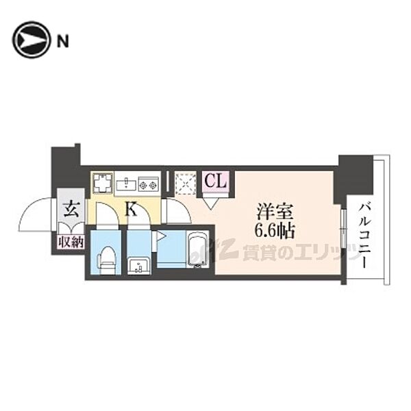 プラシード京都 302｜京都府京都市南区東九条西岩本町(賃貸マンション1K・3階・21.74㎡)の写真 その2