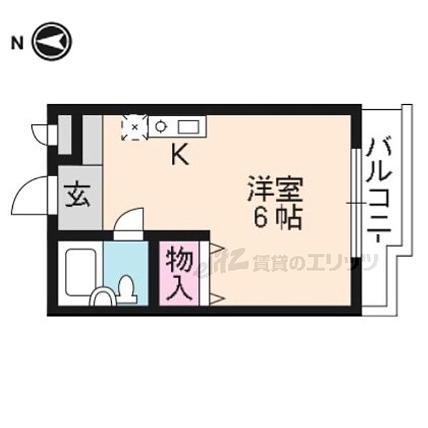 プルシャン山科 201｜京都府京都市山科区東野八反畑町(賃貸マンション1R・2階・15.51㎡)の写真 その2