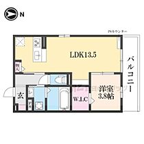 京都府京都市山科区西野野色町（賃貸アパート1LDK・1階・42.79㎡） その2