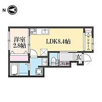 京都府京都市伏見区深草平田町（賃貸アパート1LDK・1階・30.33㎡） その2