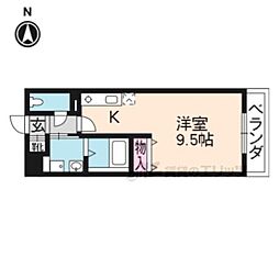 コテージタケダ 3階1Kの間取り