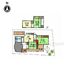 京都地下鉄東西線 御陵駅 徒歩21分の賃貸一戸建て 1階4DKの間取り