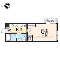 サンクトスコート京都駅北 1Kの間取図画像