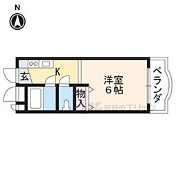 メゾン三愛 1Kの間取図画像