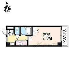 リベロ 1Kの間取図画像