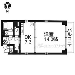 ジュネス木駒 1LDKの間取図画像