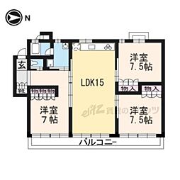 アーバネックス三条 3LDKの間取図画像