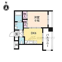 オルテンシア 1DKの間取図画像